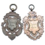 Two copper fobs inscribed Liverpool Gym, 'Jumping' and 'Ladders' H: 41 mm. P&P Group 1 (£14+VAT