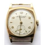 Gents 9ct gold Thomas Russell 17 jewel Swiss movement wristwatch, case D: 22mm. P&P Group 1 (£14+VAT