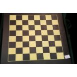 Modern chess board with canvas bag, 50 x 50 cm. P&P Group 2 (£18+VAT for the first lot and £2+VAT