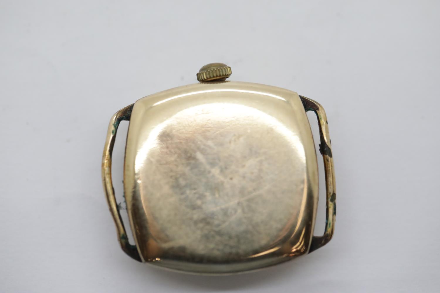 Gents Omega 9ct gold Swiss movement watch head, D: 29 mm. P&P Group 1 (£14+VAT for the first lot and - Image 4 of 5