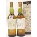 Two bottles of 10 year old Talisker single malt whisky 70cl 45.8% vol. P&P Group 3 (£25+VAT for