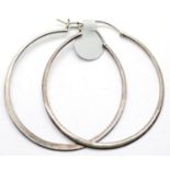 Pair of large loop 55 mm earrings. P&P Group 1 (£14+VAT for the first lot and £1+VAT for
