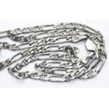 925 silver flat anchor chain, L: 45 cm. P&P Group 1 (£14+VAT for the first lot and £1+VAT for