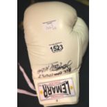 James Cook signed white Lemarr boxing glove with CoA from Chaucer Auctions. P&P Group 2 (£18+VAT for