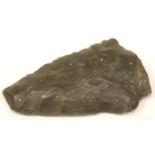 Prehistoric knapped flint spear head, L: 55 mm. P&P Group 1 (£14+VAT for the first lot and £1+VAT