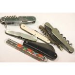 Collection of 20th century penknives, including a mother of pearl example. P&P Group 1 (£14+VAT