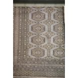 Light grey and black geometric design rug, L: 2.0m, W: 1.2m. This lot is not available for in-