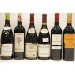 Six bottles of mixed red wines: Gevrey Chambertin, Bourgogne Haute Côtes de Beaune, Marsannay,