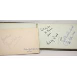 Original c1940 autograph book some known e.g Sybil Thorndike Billy Cotton, Lesley Howard believed