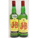 Two bottles J & B rare blended Whisky 70cl 40% vol. P&P Group 3 (£25+VAT for the first lot and £5+