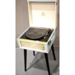 Blue Retro GPO Bermuda 3 speed record player, MP3 player & digital encoder. P&P Group 3 (£25+VAT for