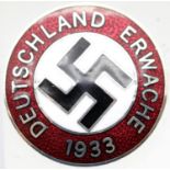 German WWII type enamel pin badge, D: 24 mm. P&P Group 1 (£14+VAT for the first lot and £1+VAT for