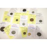 Roman Colonial coin and 14 copy roman coins, all fully identified. P&P Group 1 (£14+VAT for the