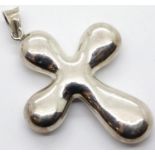 Vintage fancy cross, H: 65 mm. P&P Group 1 (£14+VAT for the first lot and £1+VAT for subsequent