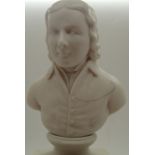 Small parian vase memorial bust for Alexander Milhave, H: 25cm P&P Group 3 (£25+VAT for the first