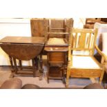 Walnut veneer extending table with four chairs. This lot is not available for in-house P&P, please