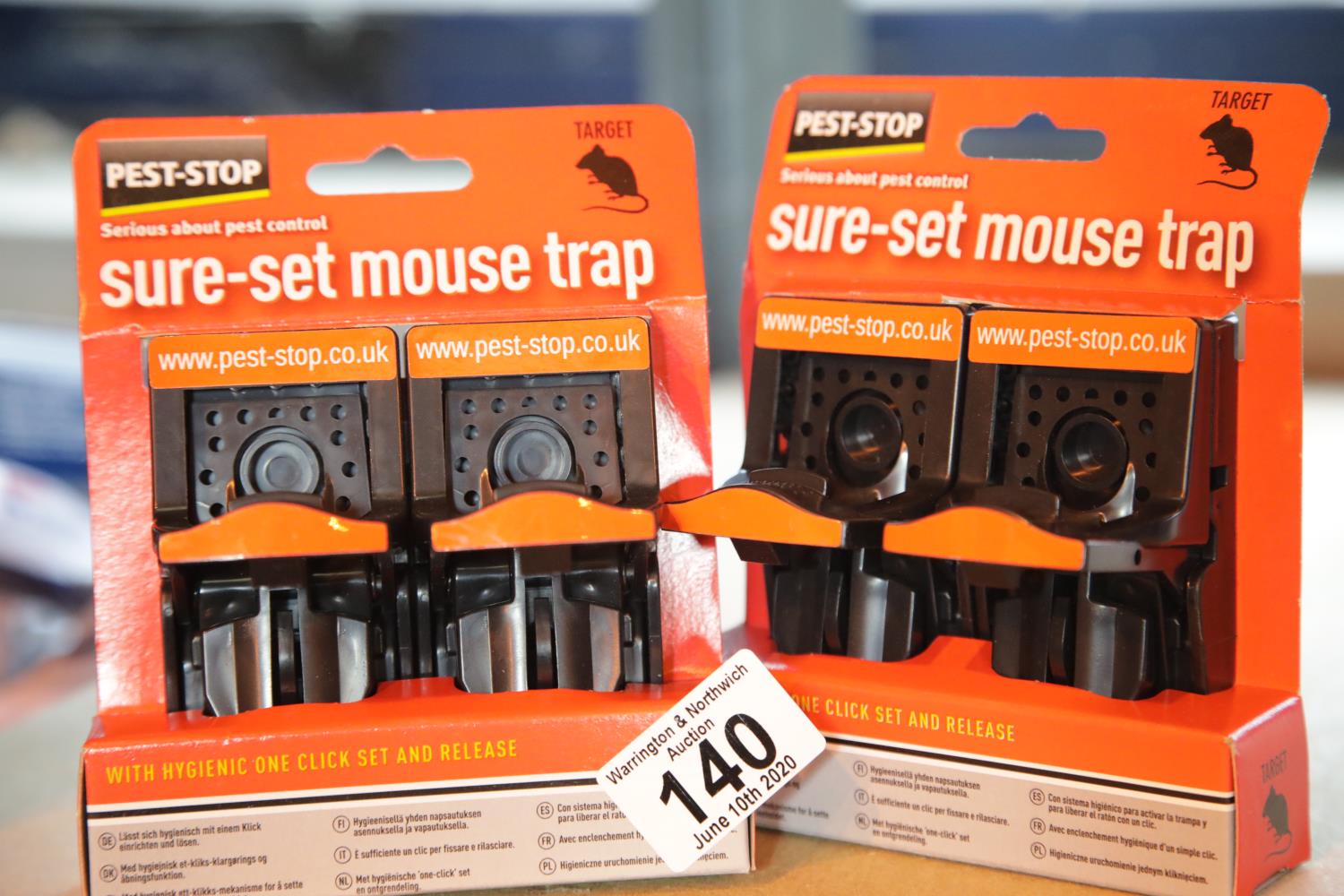 Four new and unused mousetraps. P&P Group 1 (£14+VAT for the first lot and £1+VAT for subsequent