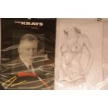 Reggie Kray 2016 nude calendar and a copy print. P&P Group 1 (£14+VAT for the first lot and £1+VAT