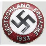 German WWII type enamel pin badge, D: 24 mm. P&P Group 1 (£14+VAT for the first lot and £1+VAT for