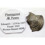 English hammered coin, Plantagenet AR penny, Edward I 1279-1307. P&P Group 1 (£14+VAT for the