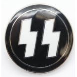 WWII German style Nazi SS enamel badge.P&P Group 1 (£14+VAT for the first lot and £1+VAT for