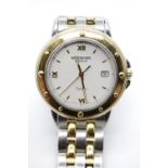 Gents stainless steel and gold Raymond Weil Tango wristwatch. P&P Group 1 (£14+VAT for the first lot