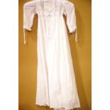 Edwardian childs christening robe with lace bodice. P&P Group 2 (£18+VAT for the first lot and £2+
