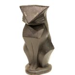 Heavy cast iron Art Deco style doorstop, H: 26 cm. P&P Group 2 (£18+VAT for the first lot and £2+VAT