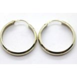 Pair of 9ct yellow gold hoop earrings. 2.9g D: 23 mm. P&P Group 1 (£14+VAT for the first lot and £