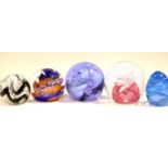 Five Caithness paperweights. P&P Group 2 (£18+VAT for the first lot and £2+VAT for subsequent lots)