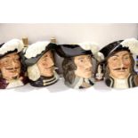 Royal Doulton character jugs, The Four Musketeers. P&P Group 3 (£25+VAT for the first lot and £5+VAT