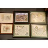 Collection of mixed Chester related prints and maps, mixed sizes. This lot is not available for in-