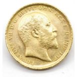 Edward VII 1906 full sovereign, Sydney Mint. P&P Group 1 (£14+VAT for the first lot and £1+VAT for