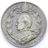 Large Polish style religious medal for Pope Pius X1, D: 55 mm. P&P Group 1 (£14+VAT for the first