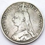 Victoria 1888 Jubilee head double florin. P&P Group 1 (£14+VAT for the first lot and £1+VAT for