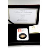 Cased Date Stamp 2015 proof sovereign with certificate. P&P Group 1 (£14+VAT for the first lot