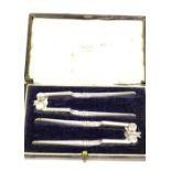 Cased pair of silver plated reversible nutcrackers by Dobell Brothers Hastings. P&P Group 2 (£18+VAT