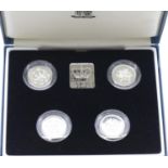 Boxed set of four Piedfort £1 coins 1994-1997 with certificates. P&P Group 1 (£14+VAT for the