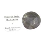 English hammered coin, House of Tudor AR sixpence. P&P Group 1 (£14+VAT for the first lot and £1+VAT