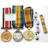 WWI pair and Star in box of issue and a Special Constable medal to 24642 Sgt Sydney S Brooks RAMC.