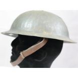 British WWI style steel helmet with liner. P&P Group 2 (£18+VAT for the first lot and £2+VAT for