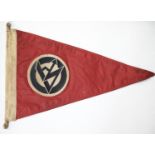 German WWII style pennant, L: 38 cm. P&P Group 1 (£14+VAT for the first lot and £1+VAT for