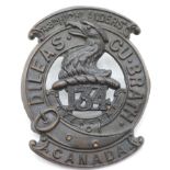 WWI type CEF cap badge 48th Highlanders. P&P Group 1 (£14+VAT for the first lot and £1+VAT for