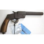 Hebel WWI German flare pistol, with deactivation certificate. P&P Group 2 (£18+VAT for the first lot