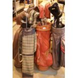 Quantity of golf clubs and bags. This lot is not available for in-house P&P.