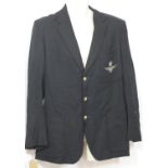 Blazer displaying RAF bullion to the breast pocket and brass RAF buttons. P&P Group 3 (£25+VAT for