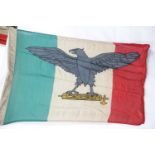 Italian WWII style RSI Fascists flag, 87 x 60 cm. P&P Group 1 (£14+VAT for the first lot and £1+