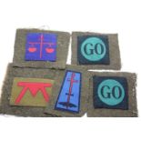 Mixed British WWII style cloth division patches. P&P Group 1 (£14+VAT for the first lot and £1+VAT