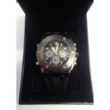 New boxed Michael Philippe gents wristwatch P&P Group 1 (£14+VAT for the first lot and £1+VAT for