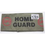 British WWII style Home Guard armband. P&P Group 1 (£14+VAT for the first lot and £1+VAT for